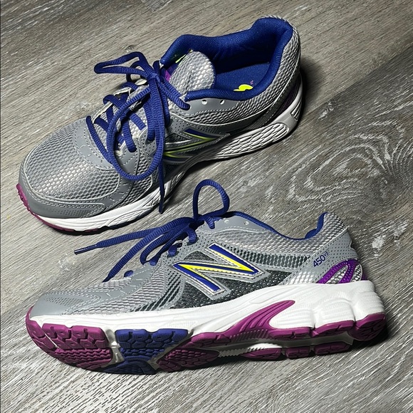 New Balance 450v3 Gray and Purple Running Shoes - Picture 2 of 13